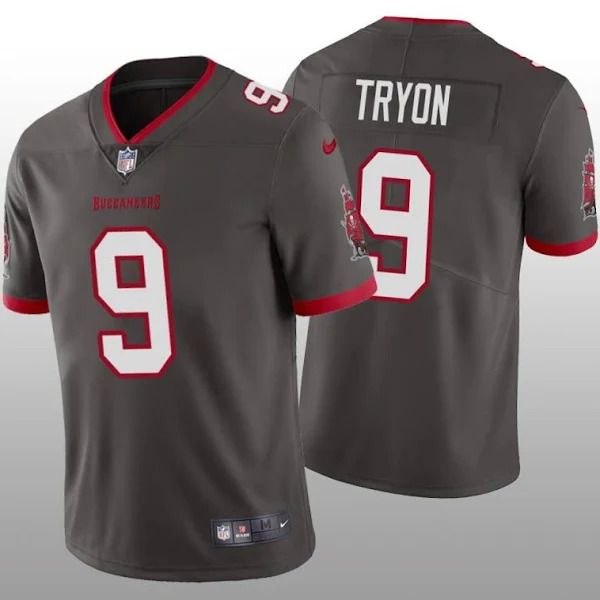 Men Tampa Bay Buccaneers 9 Joe Tryon Nike Grey Vapor Limited NFL Jersey